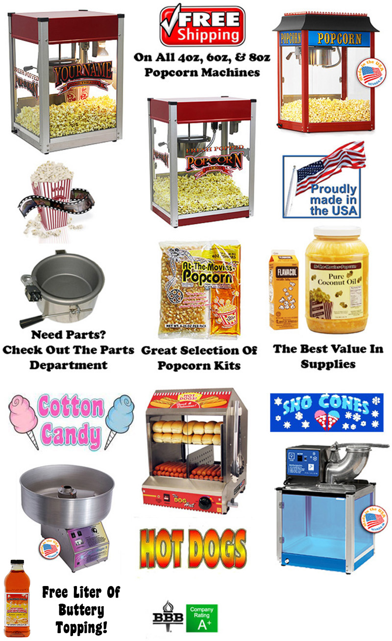 popcorn popper supplies